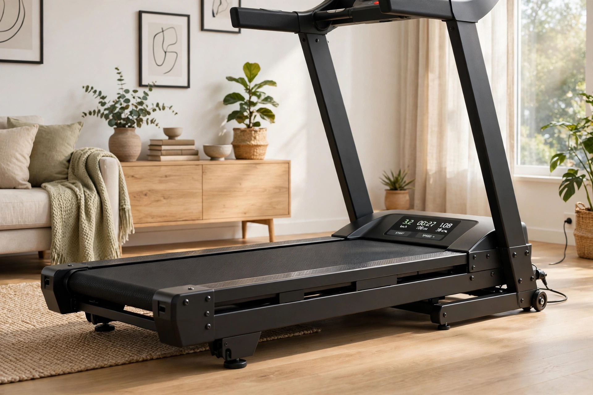 Sturdy walking pad in a home setting